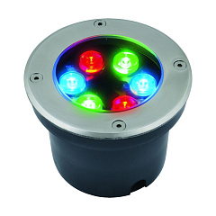 ULU-B12A-9W/RGB IP67 GREY Светильник светодиодный уличный. Архитектурный встраиваемый. RGB свет. Кор