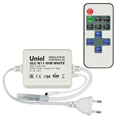 ULC-N11-DIM WHITE Контроллер для управления светодиодными одноцветными ULS-2835 лентами 220В, 1 выхо
