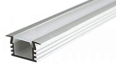SP256 Встраиваемый алюминиевый профиль, Серебристый анодированный 2000х22х12мм