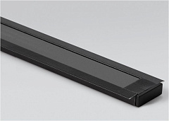 Встраиваемый алюминиевый SP251B2, Черный анод.2000х22х6мм, 2 заглушки, б/крепежа