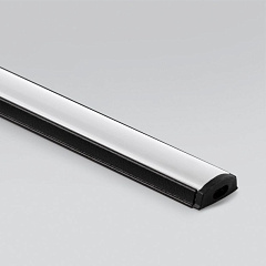 Накладной ГИБКИЙ алюминиевый профиль, Черный анодированный 2000х15х6,4мм