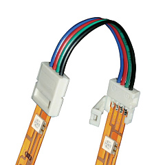 Соединитель RGB-DC Для соединения отрезков ленты 5050 RGB между собой. Ширина разъемов 10 мм